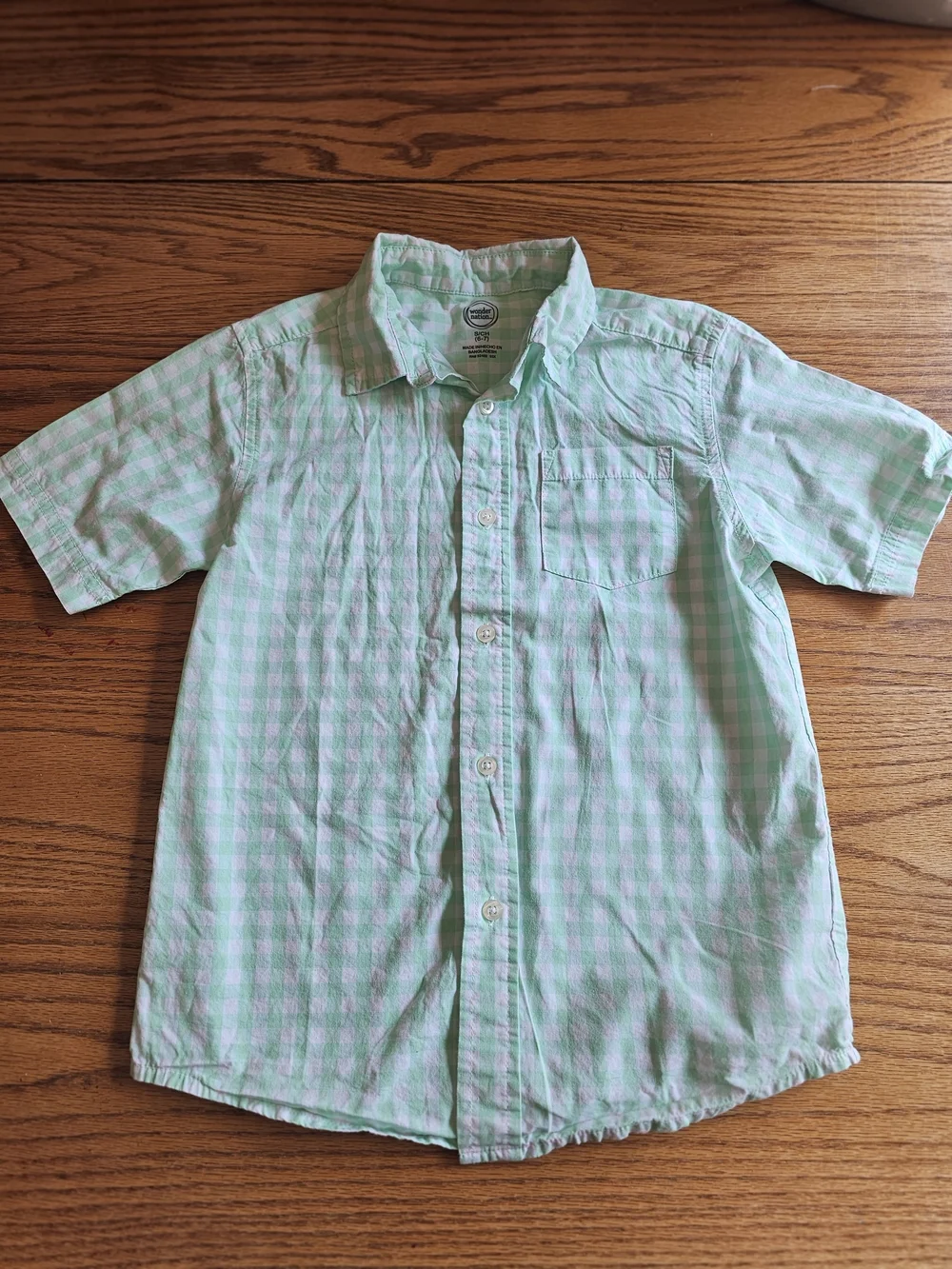 Lot of 3 Kids Button Down Shirts Size 6-7 Old Navy George Wonder Nation